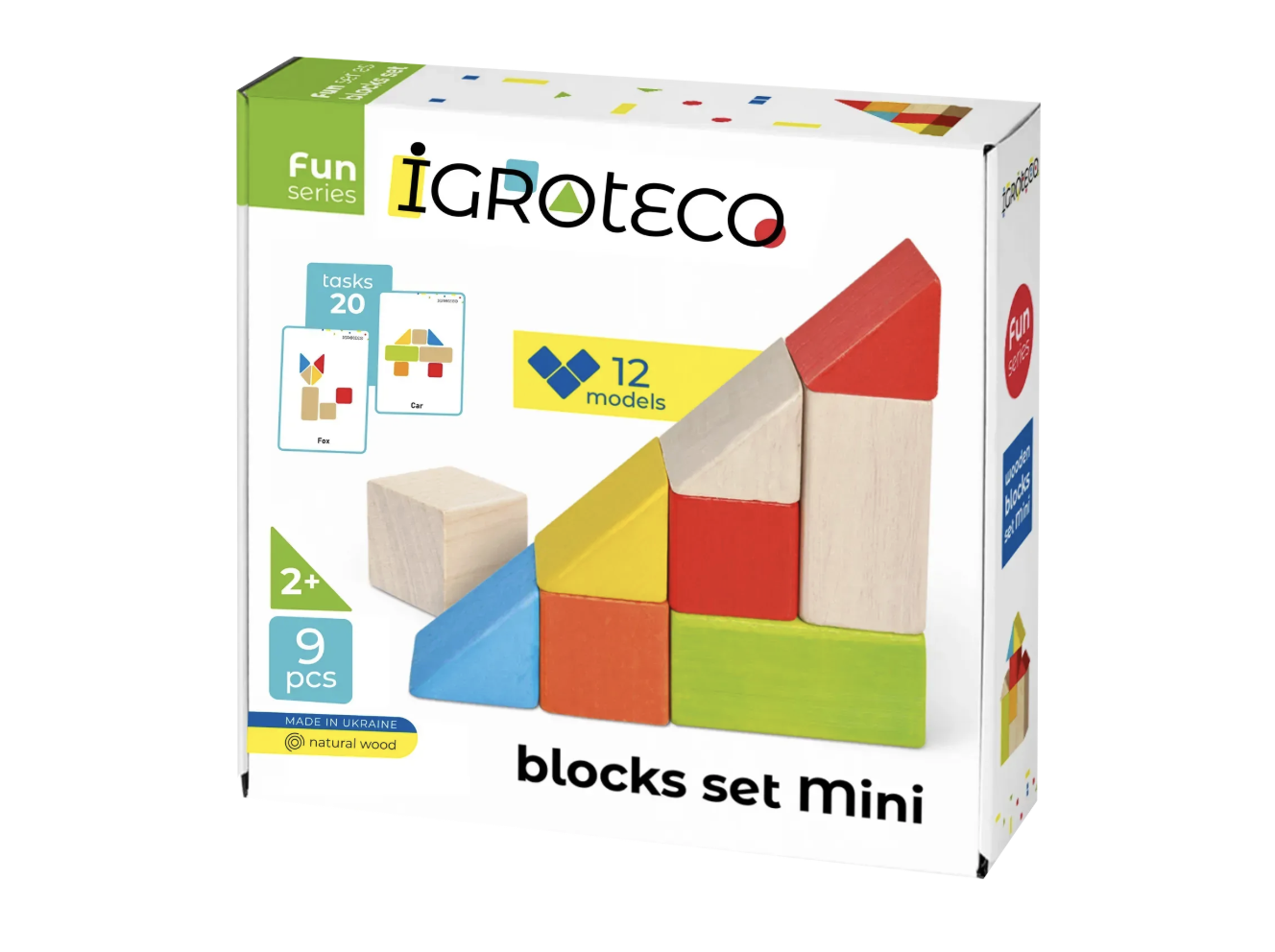 Colour Wooden Cubes – 9 pcs.